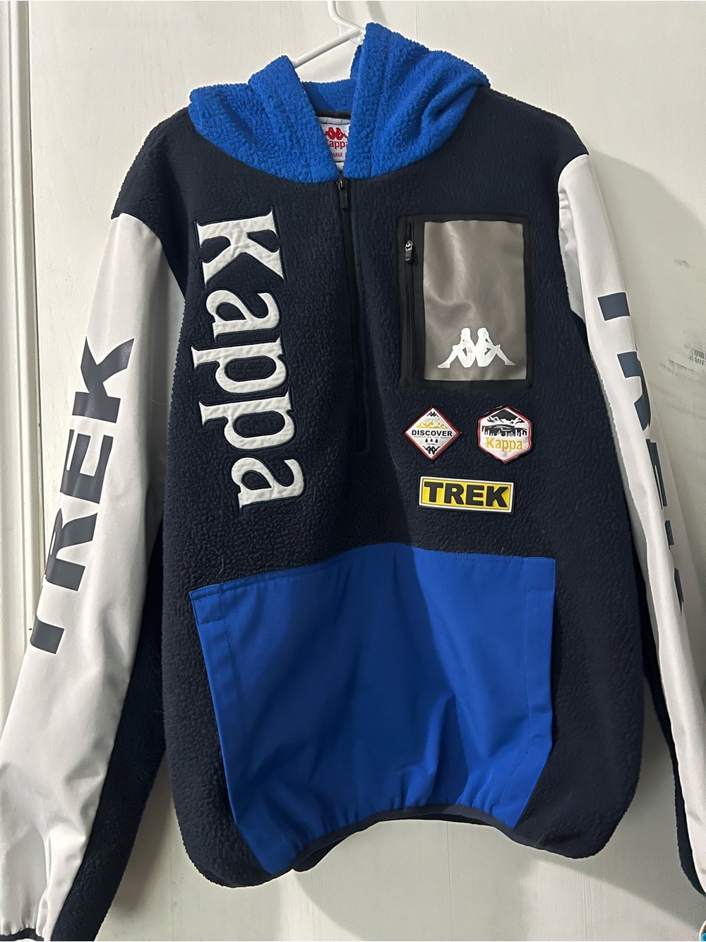 Kappa Navy, Blue & White Kids' Trek Hooded Fleece Jacket